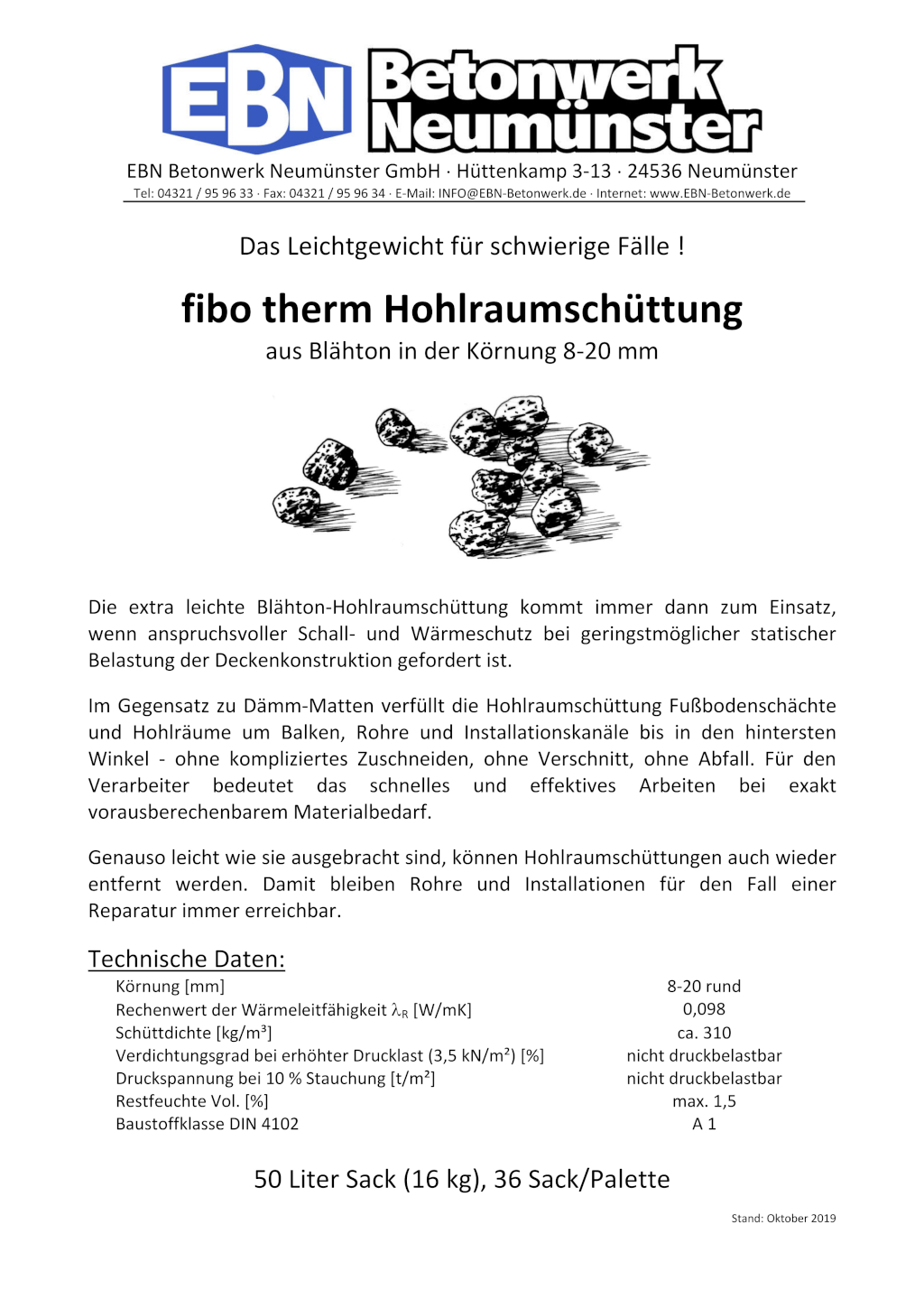 fibo therm Hohlraumschüttung